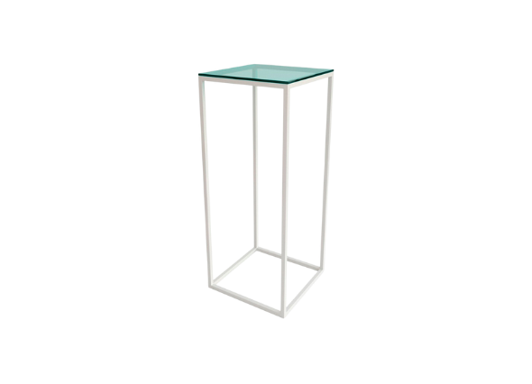 Коктейльный Стол High Cube Glass белый